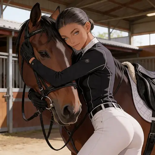 A Wollo character with a horse